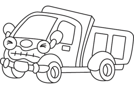 Coloriage Camion 02 – 10doigts.fr